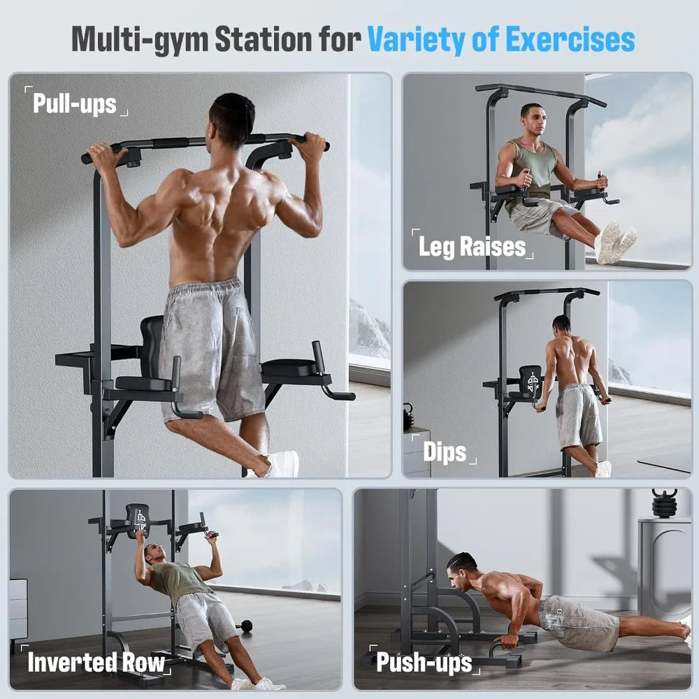 Power Tower Pull Up Dip Station