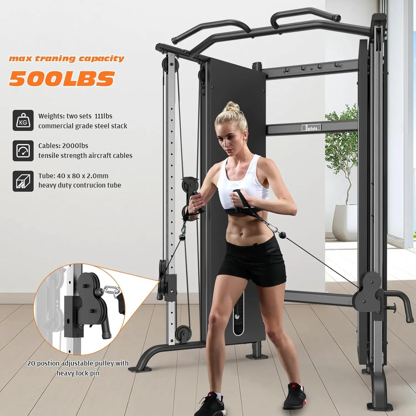 Commercial Cable Crossover Machine, Home Gym Equipment