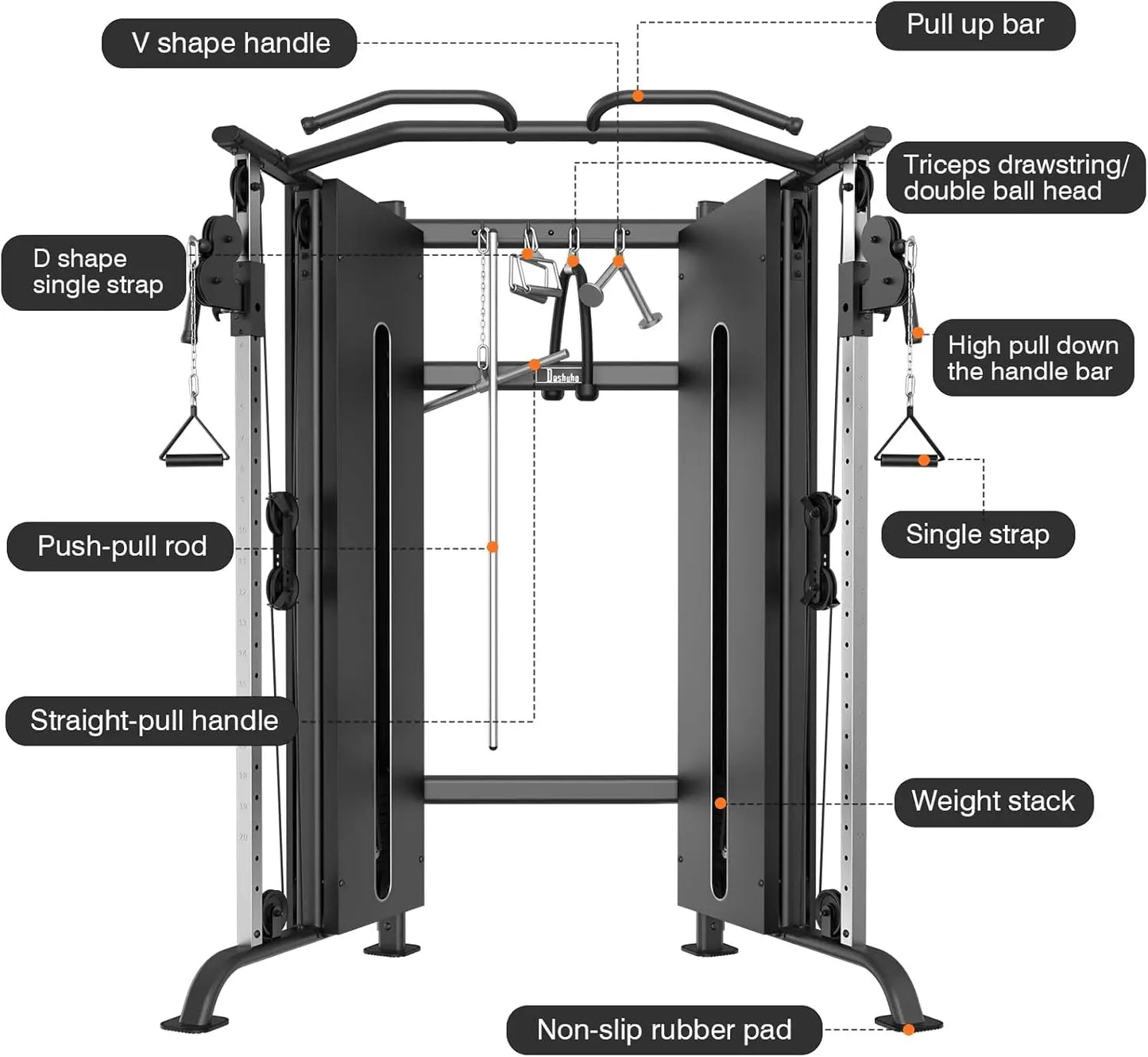 Commercial Cable Crossover Machine, Home Gym Equipment