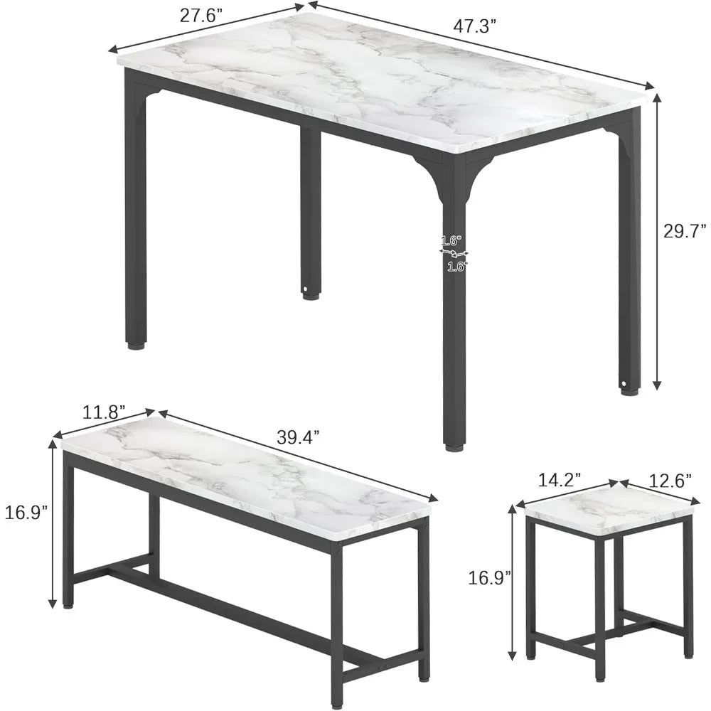 5 Piece Kitchen Table and Chairs for 6
