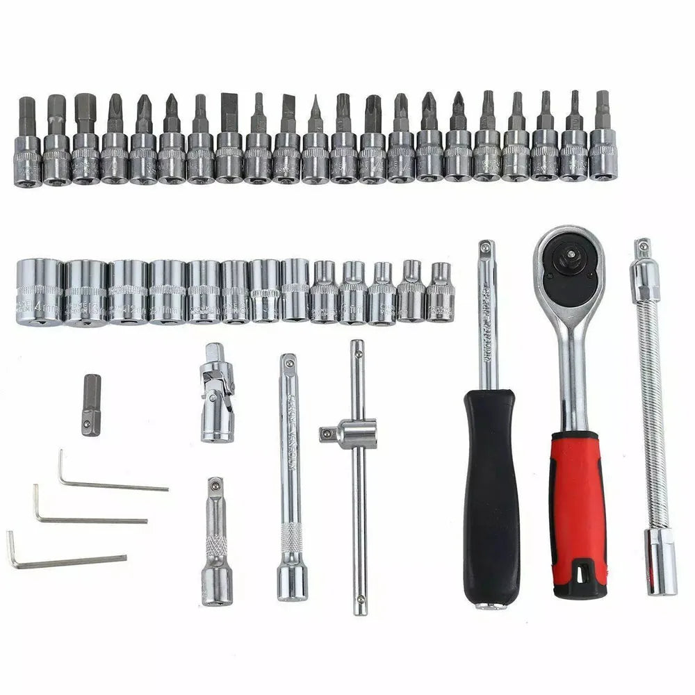 46pcs Spanner Socket Ratchet Wrench Set