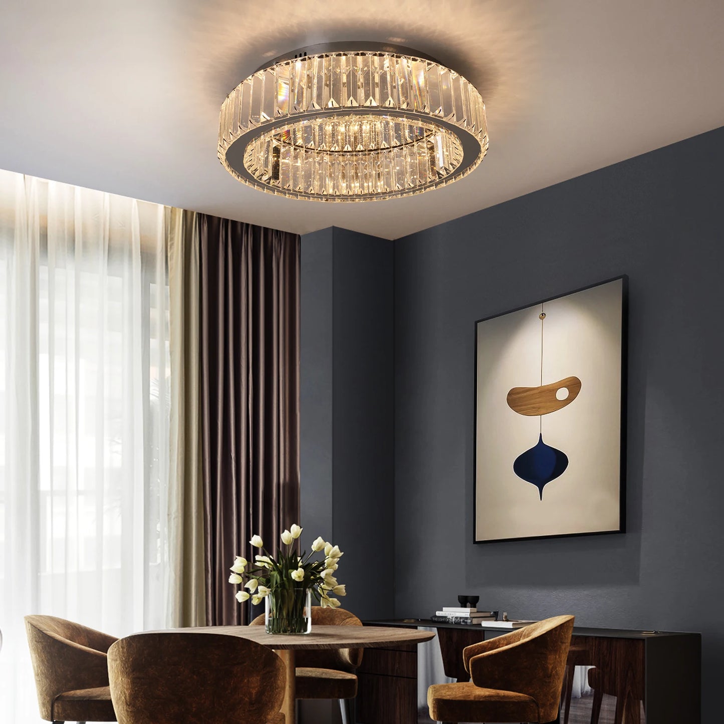 Modern Led Crystal Ceiling Chandelier