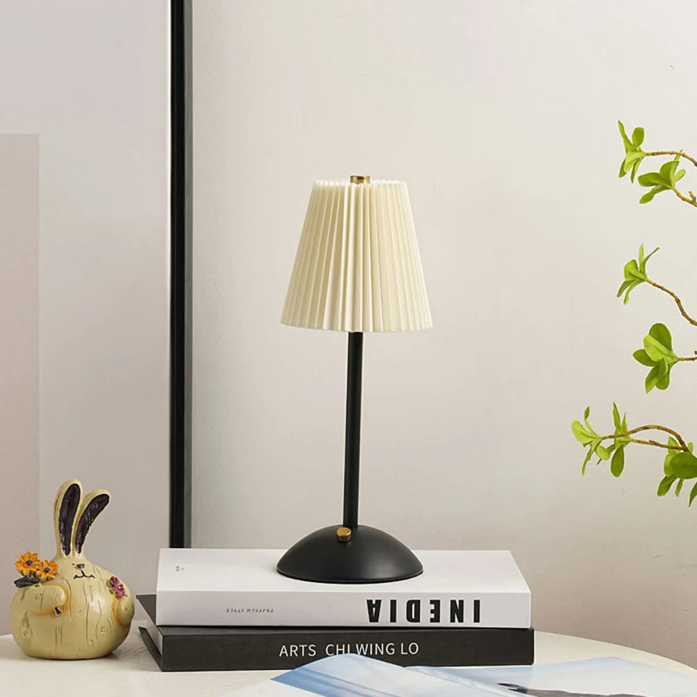 Pleated Shade Nightstand Lamp