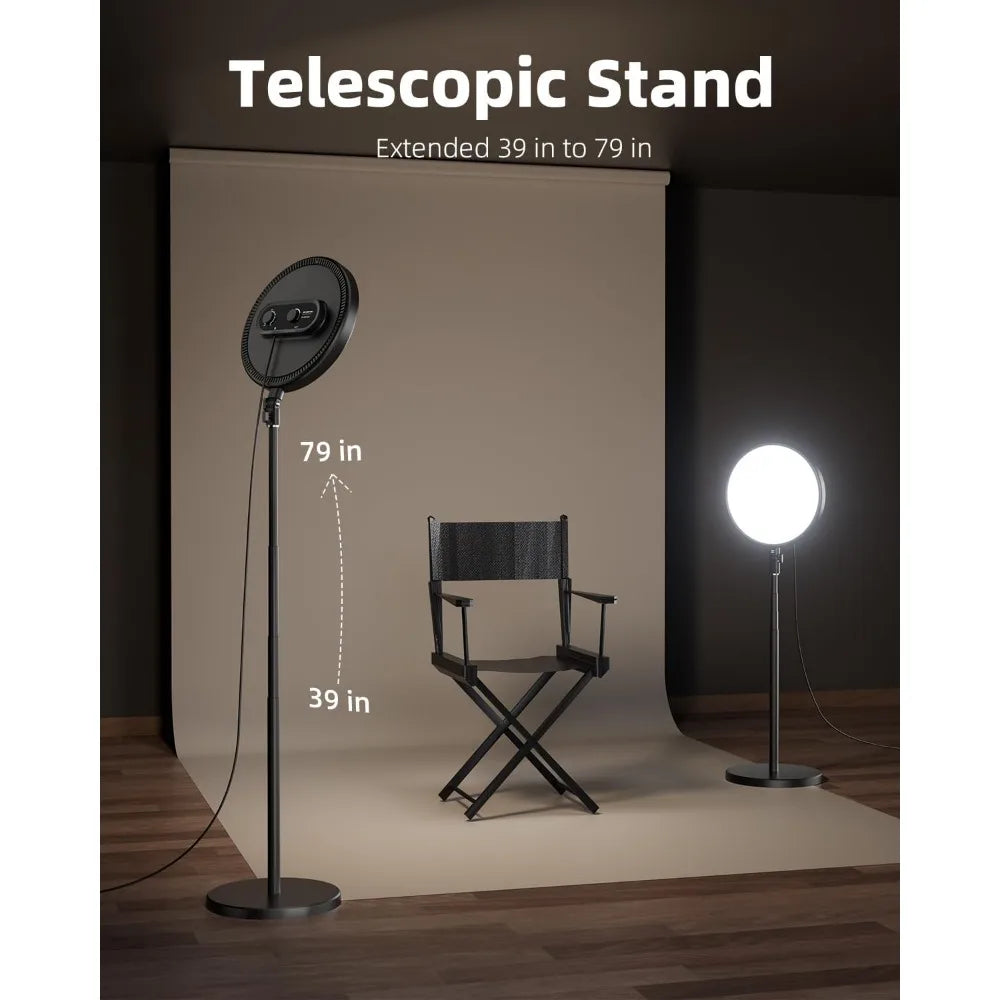 Ring Light with Stand and Phone Holder Kit