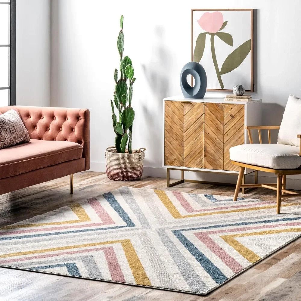 Contemporary Chevron Area Rug, 7x9