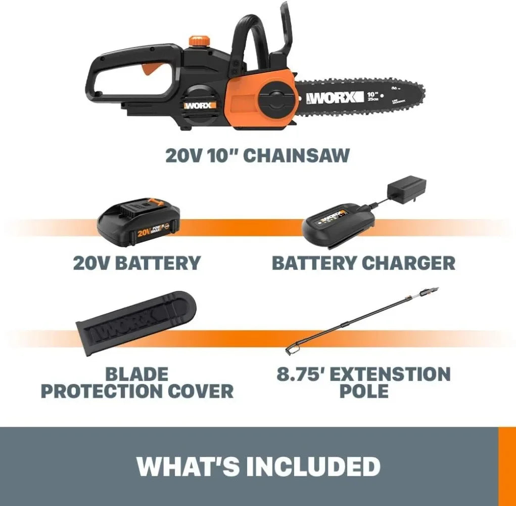 20V  10" Cordless Pole/Chain Saw