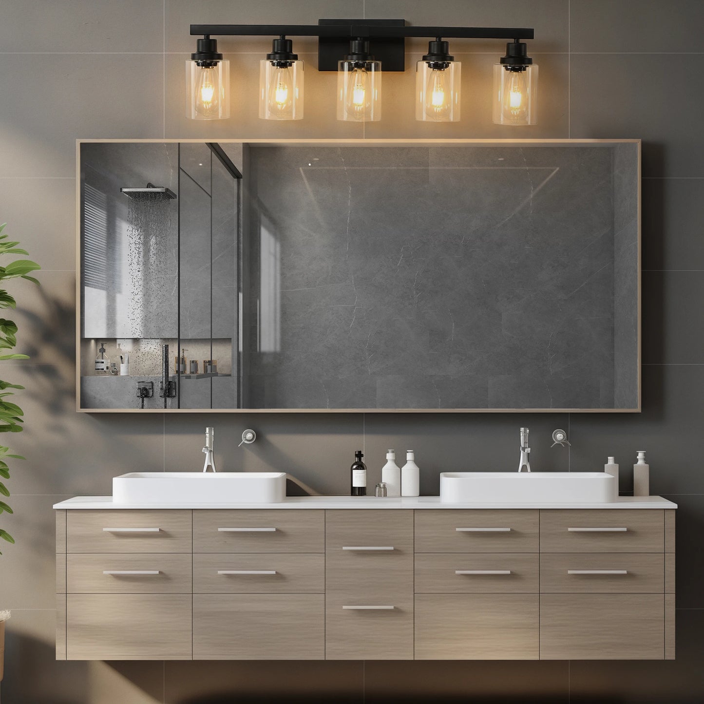 5-Lights Farmhouse Vanity Lights Fixture