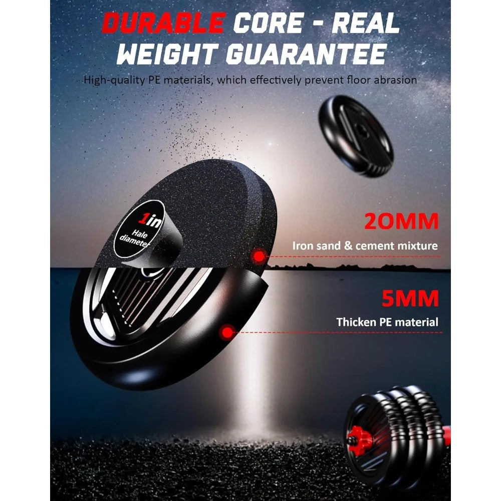 4-in-1 Adjustable Weight Dumbbell Set