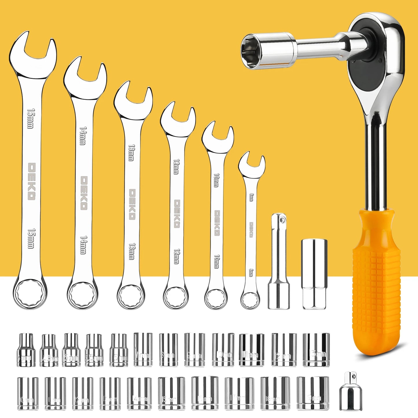 228Pcs Socket Wrench Auto Repair Tool with Plastic Toolbox Storage Case