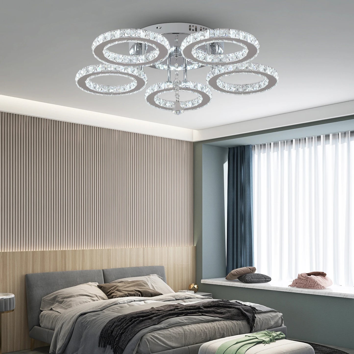 Modern Crystal Led Ceiling Chandelier Light