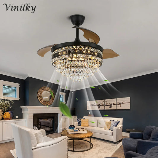 Crystal Fan Pendant Lamp