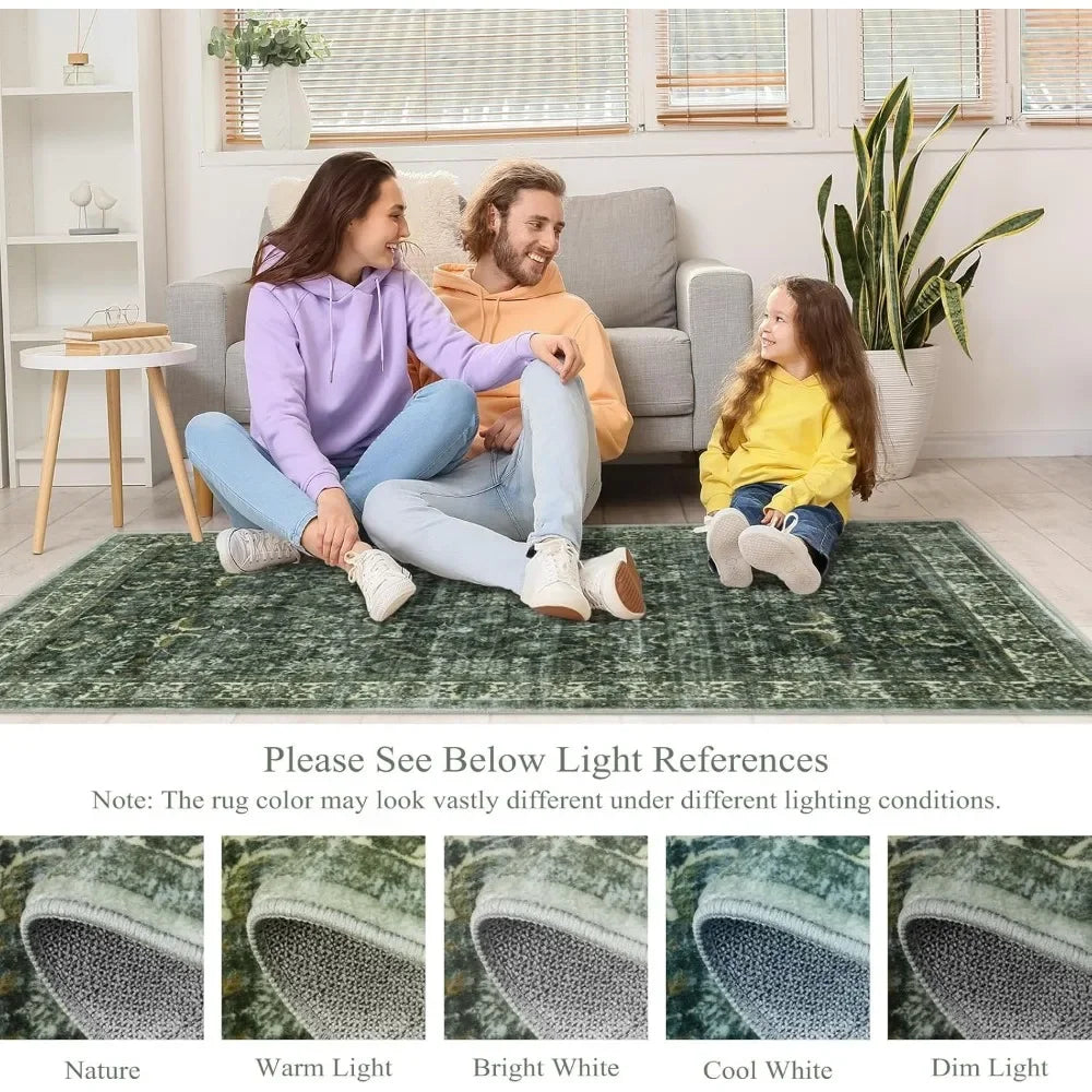 Washable Non-Slip Stain Resistant Rug, 8x10