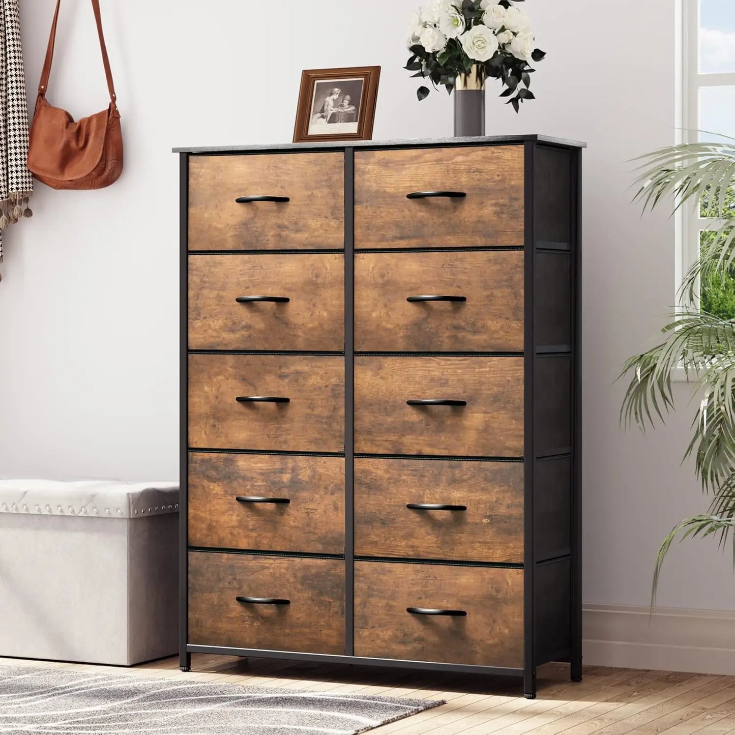 10 Drawer Fabric Dresser