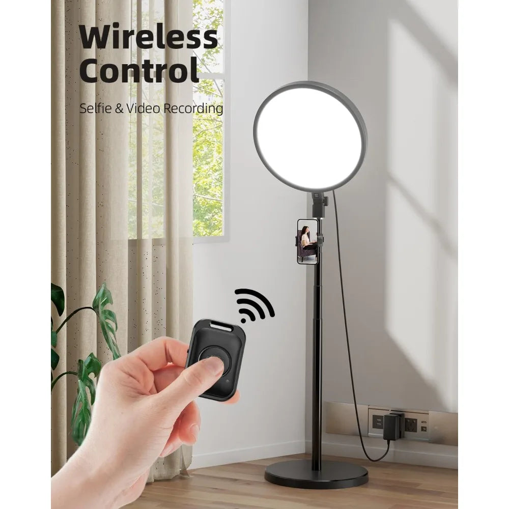 Ring Light with Stand and Phone Holder Kit