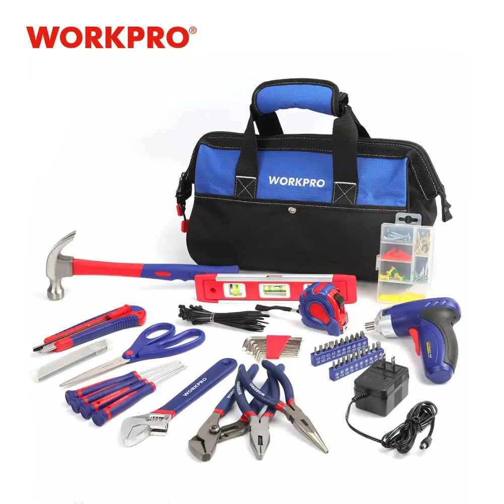 3.6V Rechargeable Screwdriver and Tool Bag 125-piece Hand Tool Set