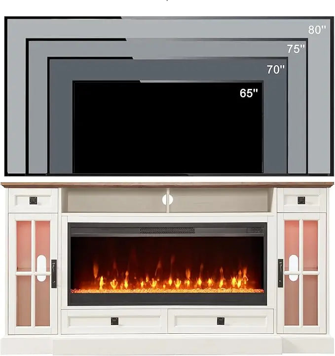 Fireplace TV Stand for 80 Inch TV