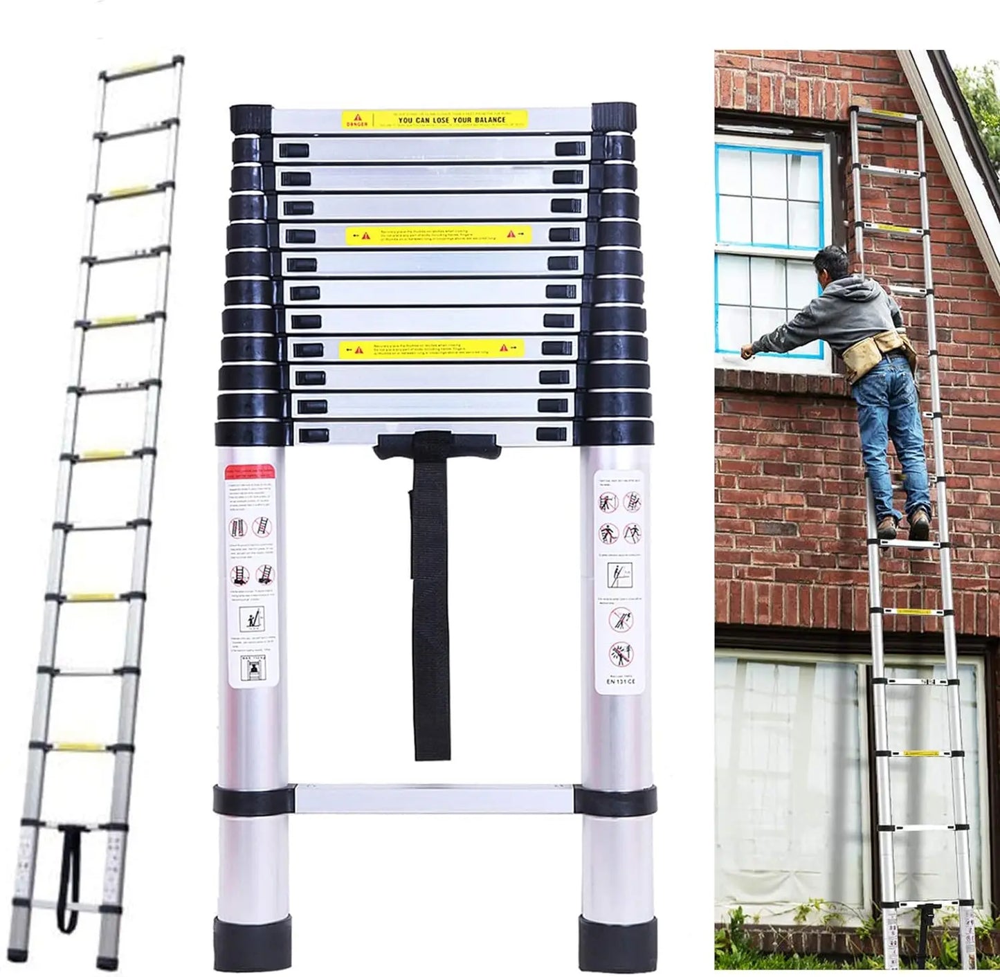 Aluminum Extension Straight Ladder 16.4FT