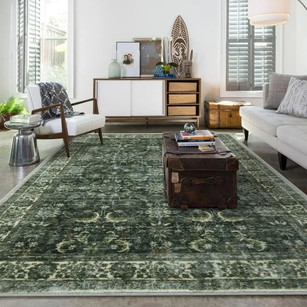 Washable Non-Slip Stain Resistant Rug, 8x10