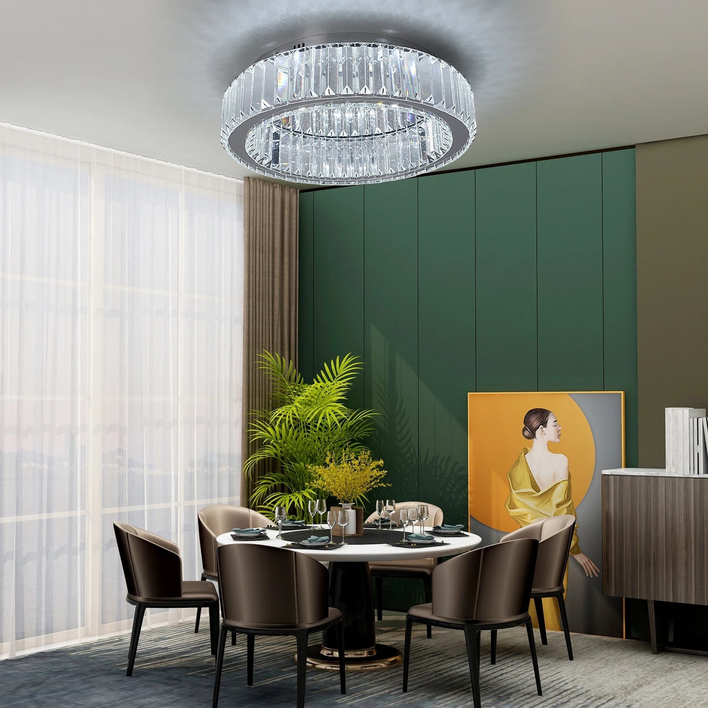 Modern Led Crystal Ceiling Chandelier